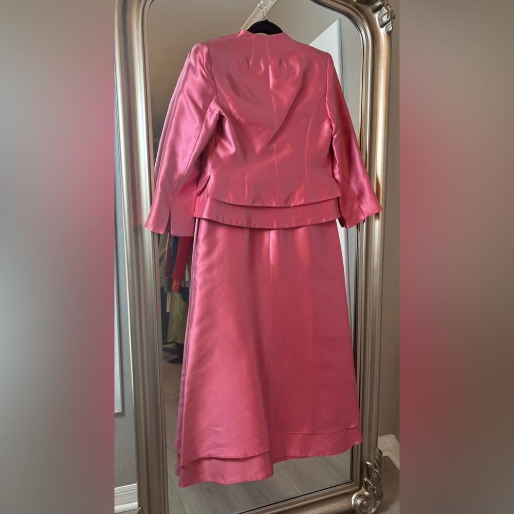 Montage Rose Gown W/ Jacket Size 10 - Picture 3 of 10
